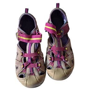 Merrell Tan / Taupe, Pink & Purple Kids Hydro Water Sandals - Size 3M